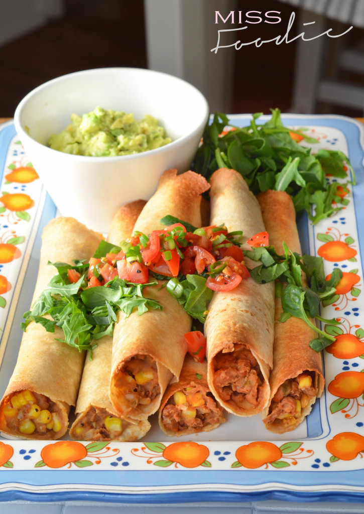 Sweet corn and green chile baked flautas - Miss Foodie3-2