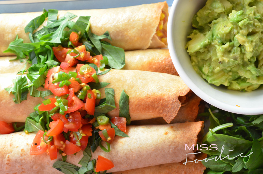 Sweet corn and green chile baked flautas - Miss Foodie5